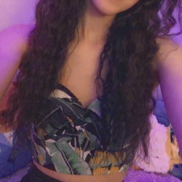 Cropped bustier top, vintage inspired print xs - Picture 6 of 6